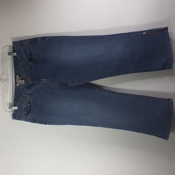 R Industrial Jeans Rampage Blue Denim Capris Size 13 Style 2KL3066 Split Cuffs - Picture 5 of 16